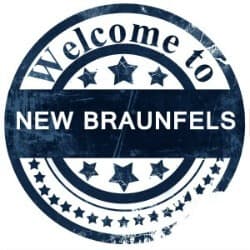 new braunfels stamp on white background